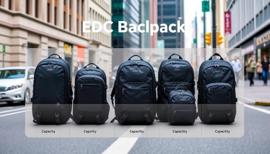 edc backpack size